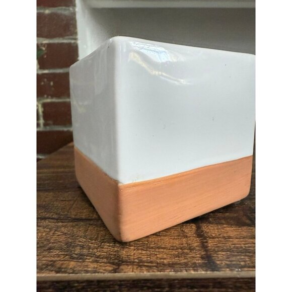 Square ceramic small succulent plant holder - Picture 4 of 7